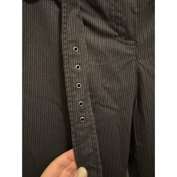 Larry Levine Pinstripe Stretch Dress Pants Size 4 - Picture 2 of 7